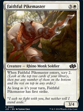 Faithful Pikemaster (J25-003) - Foundations Jumpstart