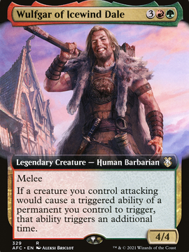 Wulfgar of Icewind Dale (AFC-329) - Forgotten Realms Commander: (Extended Art)