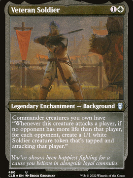 Veteran Soldier (CLB-480) - Commander Legends: Battle for Baldur's Gate Etched Foil