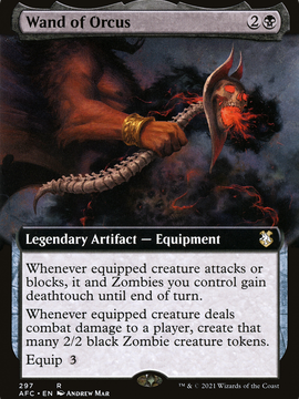 Wand of Orcus (AFC-297) - Forgotten Realms Commander: (Extended Art)