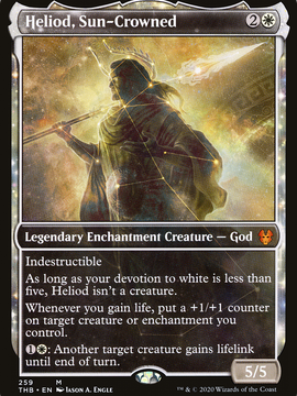 Heliod, Sun-Crowned (THB-259) - Theros Beyond Death: (enchantment, Showcase)