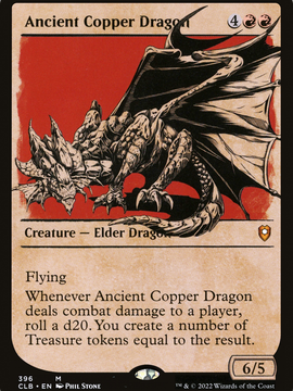 Ancient Copper Dragon (CLB-396) - Commander Legends: Battle for Baldur's Gate: (Showcase) Foil