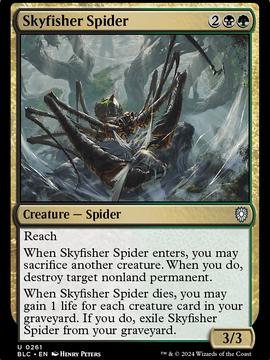 Skyfisher Spider (BLC-261) - Bloomburrow Commander
