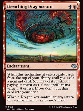 Breaching Dragonstorm (TDM-101) - Tarkir: Dragonstorm: (enchantment) Foil