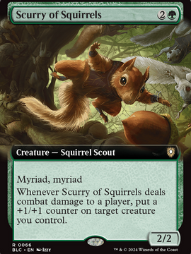Scurry of Squirrels (BLC-066) - Bloomburrow Commander: (Extended Art)