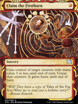 Claim the Firstborn (STA-037) - Strixhaven Mystical Archive: (Showcase) (Borderless)