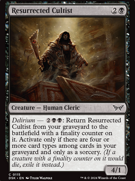 Resurrected Cultist (DSK-115) - Duskmourn: House of Horror