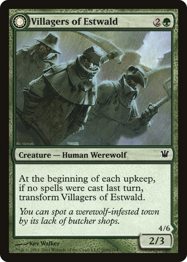 Villagers of Estwald // Howlpack of Estwald (ISD-209) - Innistrad: (Double Faced Transform)