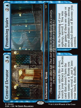 Central Elevator // Promising Stairs (DSK-044) - Duskmourn: House of Horror Foil