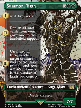 Summon: Titan (FIN-373) - FINAL FANTASY: (enchantment) (Borderless)