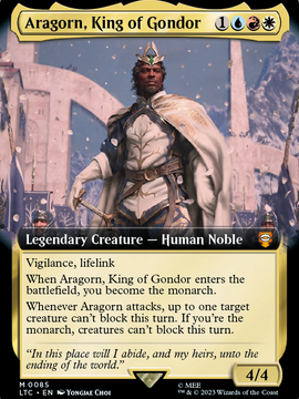 Aragorn, King of Gondor (LTC-085) - Tales of Middle-earth Commander: (Extended Art)