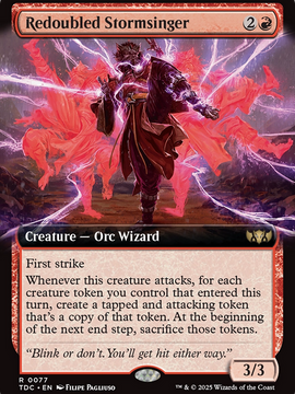 Redoubled Stormsinger (TDC-077) - Commander: Tarkir: Dragonstorm: (Extended Art)