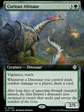 Curious Altisaur (LCC-058) - The Lost Caverns of Ixalan Commander: (Extended Art)