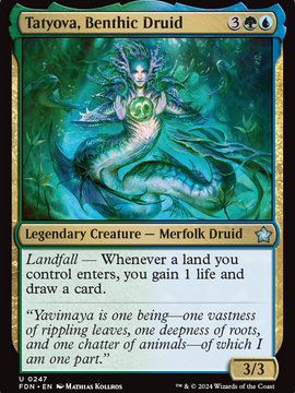 Tatyova, Benthic Druid (FDN-247) - Foundations Foil