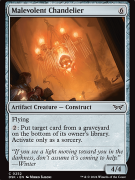 Malevolent Chandelier (DSK-252) - Duskmourn: House of Horror Foil