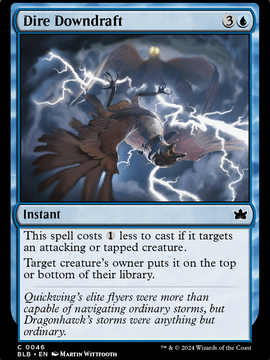 Dire Downdraft (BLB-046) - Bloomburrow Foil