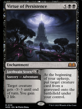 Virtue of Persistence // Locthwain Scorn (WOE-115) - Wilds of Eldraine Foil