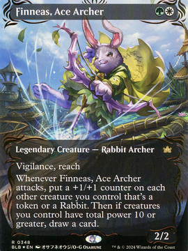 Finneas, Ace Archer (BLB-348) - Bloomburrow: (Showcase) (Borderless) Foil