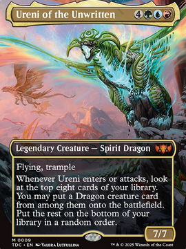 Ureni of the Unwritten (TDC-009) - Commander: Tarkir: Dragonstorm (Borderless)