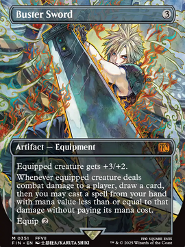 Buster Sword (FIN-351) - FINAL FANTASY (Borderless) Foil
