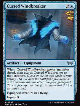 Cursed Windbreaker (DSK-047) - Duskmourn: House of Horror