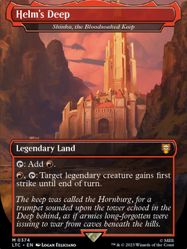 Shinka, the Bloodsoaked Keep (LTC-374) - Tales of Middle-earth Commander / Helm's Deep (Borderless) Foil