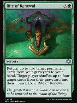 Rite of Renewal (TDM-153) - Tarkir: Dragonstorm Foil
