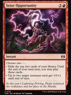 Seize Opportunity (TDM-119) - Tarkir: Dragonstorm Foil