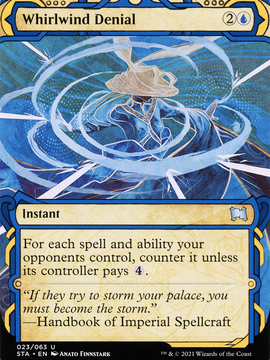 Whirlwind Denial (STA-023) - Strixhaven Mystical Archive: (Showcase) (Borderless)