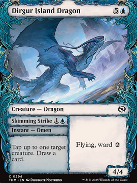 Dirgur Island Dragon // Skimming Strike (TDM-294) - Tarkir: Dragonstorm: (Showcase) Foil