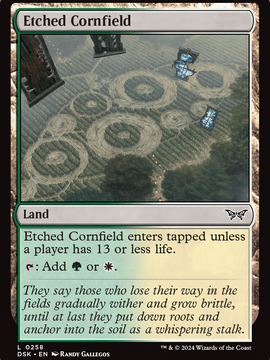 Etched Cornfield (DSK-258) - Duskmourn: House of Horror