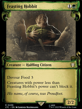 Feasting Hobbit (LTC-439) - Tales of Middle-earth Commander: (Showcase) Foil
