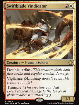 Swiftblade Vindicator (FDN-246) - Foundations Foil