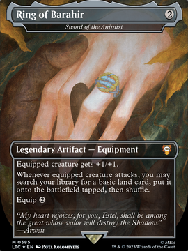 Sword of the Animist (LTC-385) - Tales of Middle-earth Commander / Ring of Barahir (Borderless) Foil