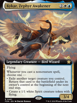 Kykar, Zephyr Awakener (FDN-481) - Foundations: (Extended Art) Foil