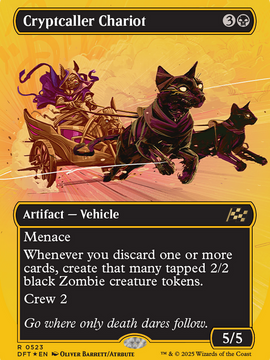 Cryptcaller Chariot (Borderless) (First-Place Foil) (DFT-523) - Aetherdrift Foil