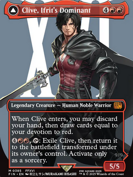Clive, Ifrit's Dominant // Ifrit, Warden of Inferno (FIN-385) - FINAL FANTASY: (enchantment) (Borderless)