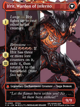 Clive, Ifrit's Dominant // Ifrit, Warden of Inferno (FIN-385) - FINAL FANTASY: (enchantment) (Borderless)