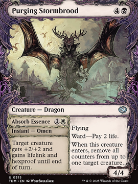 Purging Stormbrood // Absorb Essence (TDM-315) - Tarkir: Dragonstorm: (Showcase)