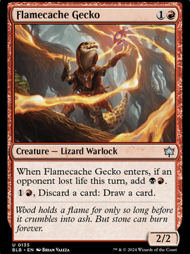 Flamecache Gecko (BLB-135) - Bloomburrow Foil