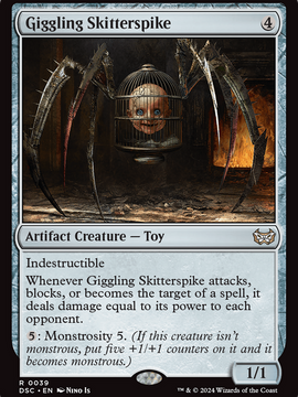 Giggling Skitterspike (DSC-039) - Duskmourn: House of Horror Commander