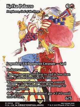 Purphoros, God of the Forge (FCA-014) - FINAL FANTASY: Through the Ages / Kefka Palazzo: (enchantment) (Borderless)