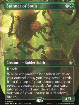 Spinner of Souls (FDN-402) - Foundations (Borderless) Foil