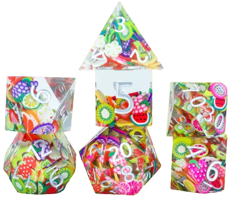 Sirius Dice - Sharp-Edged Fruit 7-Die Set