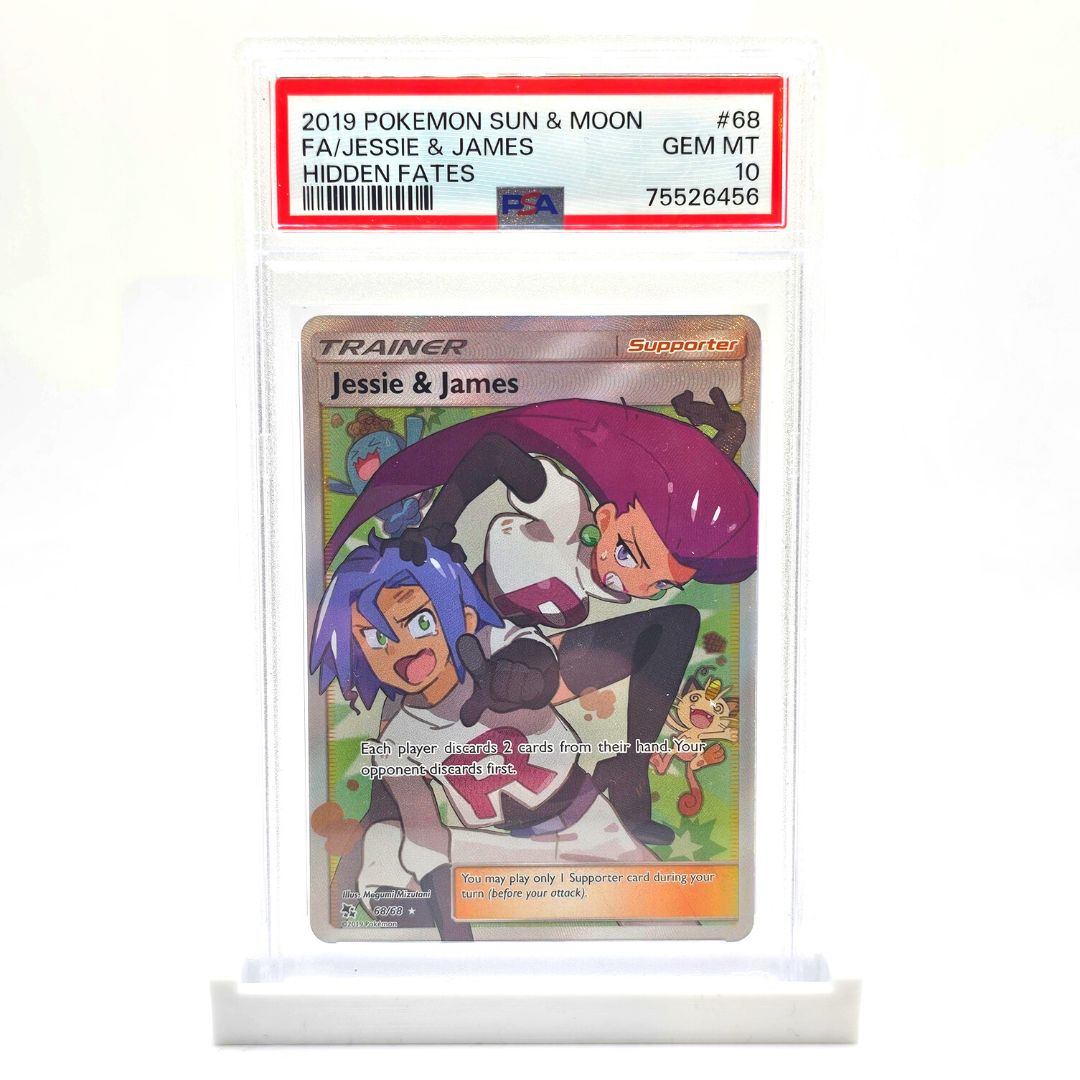 jessie and james pokemon card full art [SOLD] Pokemon TCG Graded Card: 2019 Trainer's: Jessie & James English #068  TAG[X] 9 main image 1