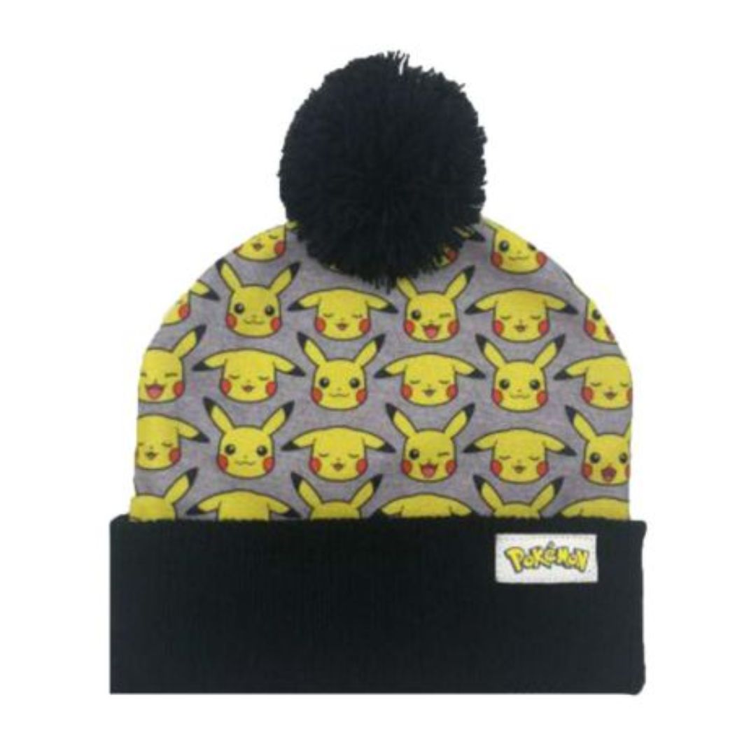 Pokémon Pikachu Faces Logo Kids Beanie Hat