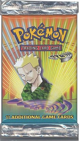 Pokemon Gym Heroes Unlimited Booster Pack - Lt. Surge Artwork