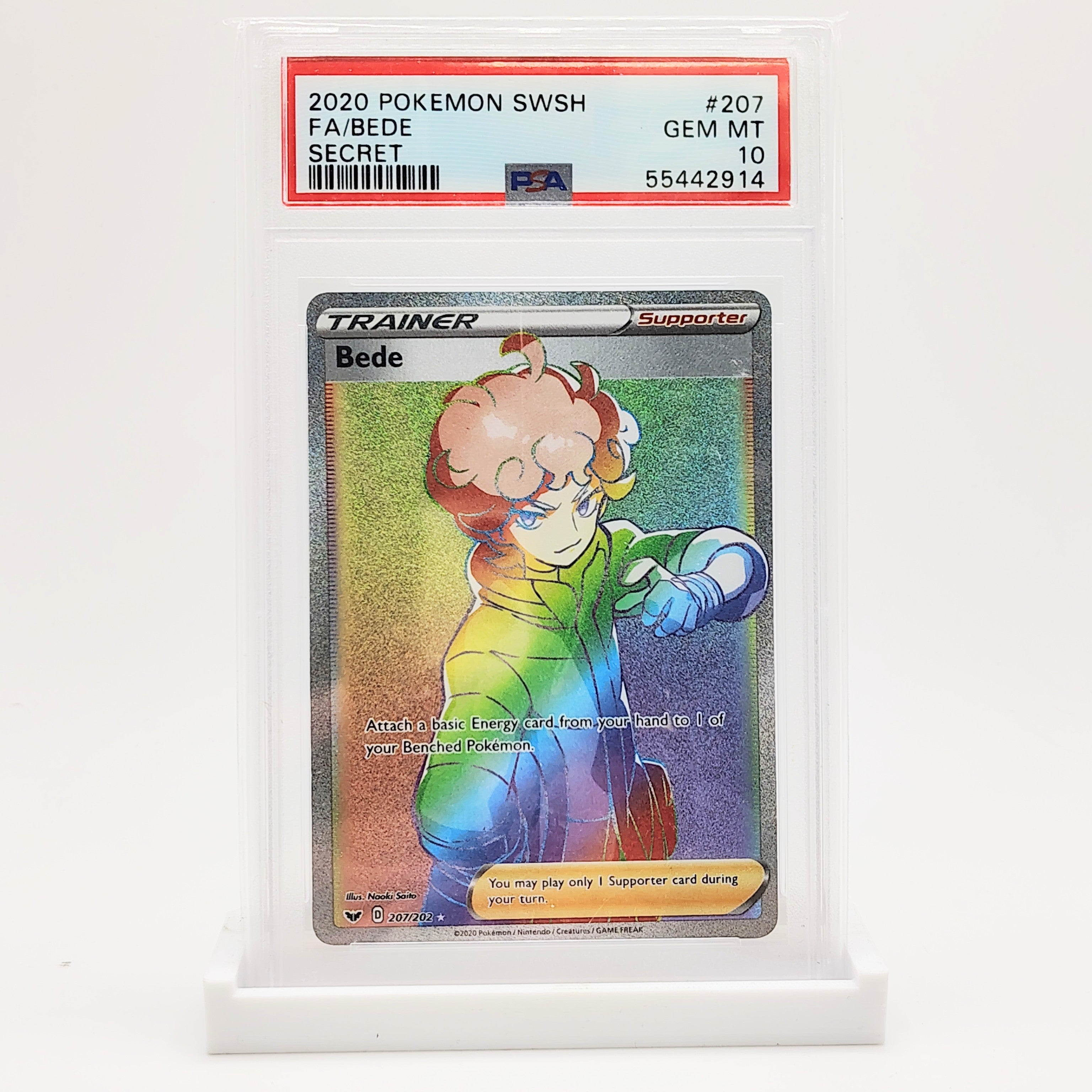 PSA 10 Bede Rainbow Full Art - Sword & Shield Base English – Danireon ...