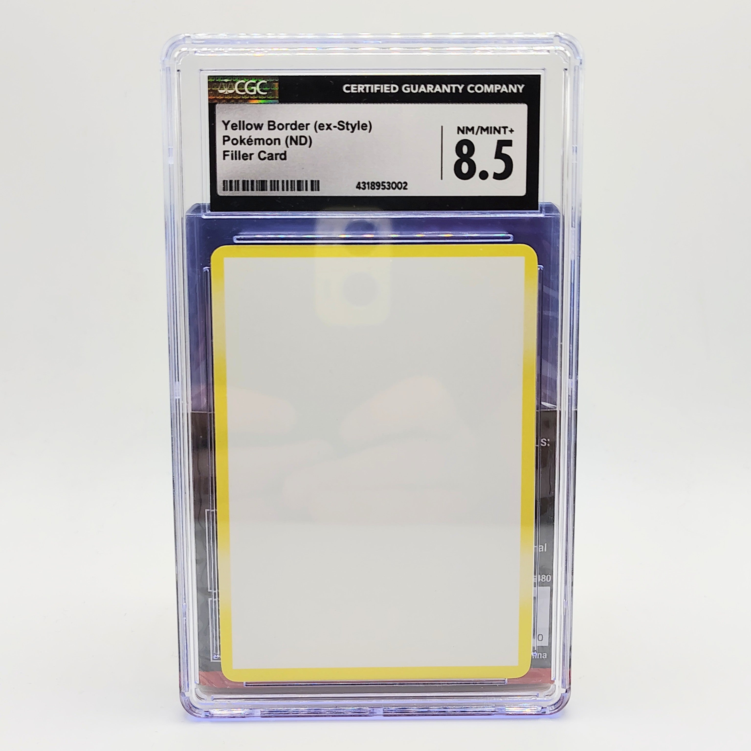 CGC 8.5 Yellow Border (ex-Style) Filler Card - Pokemon (ND) - Error Ca Danireon Cards & Games CGC 8.5 Yellow Border (ex-Style) Filler Card - Pokemon (ND) - Error Ca Danireon Cards & Games