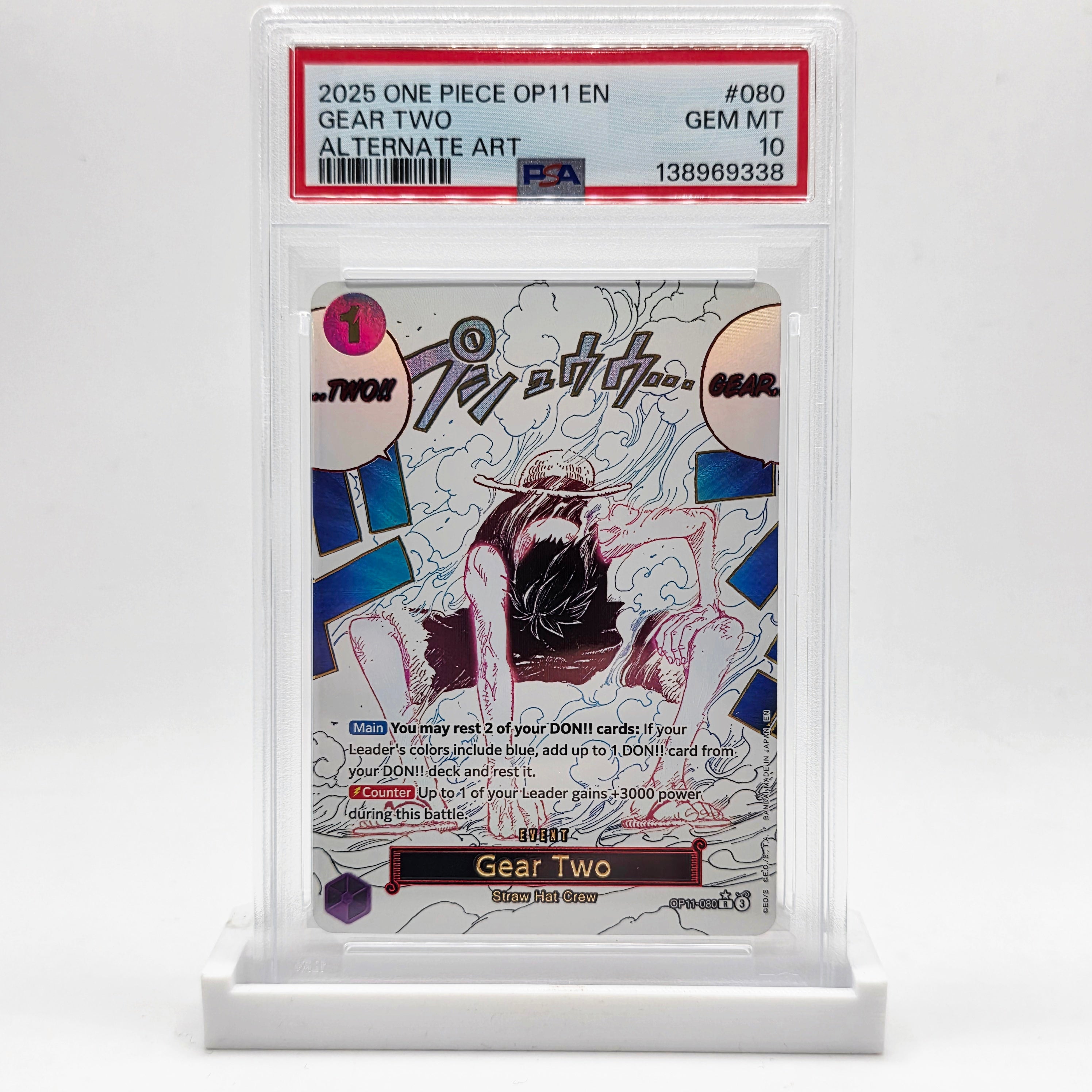 PSA 10 Gear Two Alternate Art - 2025 One Piece OP-11 – Danireon